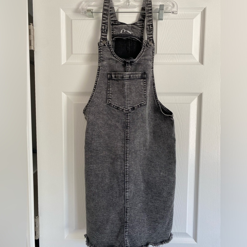 Target Art Class Black Denim Overall Dress